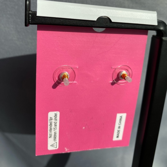 Betsey Johnson | Red Boot and Perfume Bottle Mix Match Stud Earrings - Picture 3 of 3